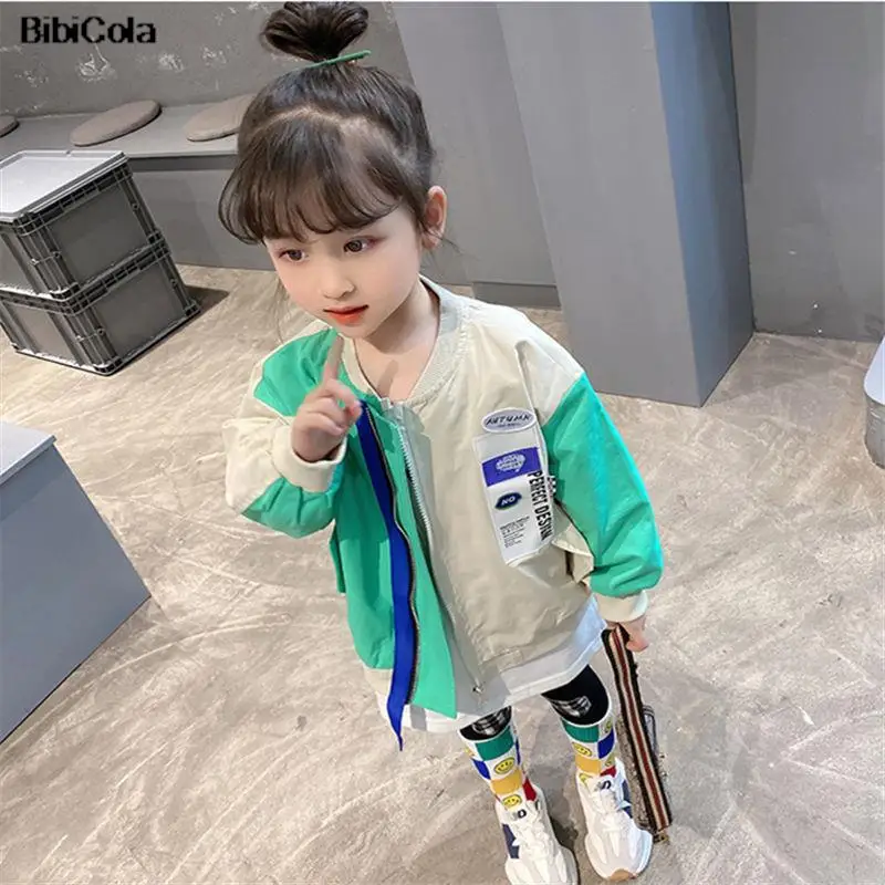 Spring and autumn 2022 children's cardigan color contrast jacket girls' casual baseball jacket jacket stand collar jackets
Spring and autumn 2022 children's cardigan color contrast jacket girls' casual baseball jacket jacket stand collar jackets