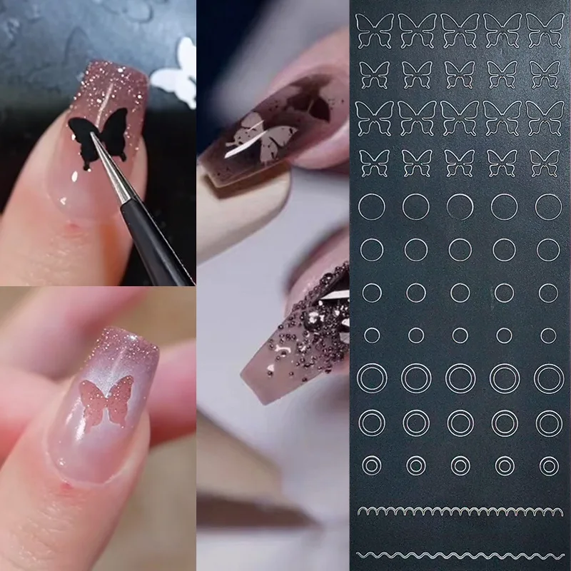 French Hollow Template Decals Butterfly Star Love Heart Snowflake Nail Art Stencil Sticker DIY Manicure Decoration Manicure Tool
French Hollow Template Decals Butterfly Star Love Heart Snowflake Nail Art Stencil Sticker DIY Manicure Decoration Manicure Tool