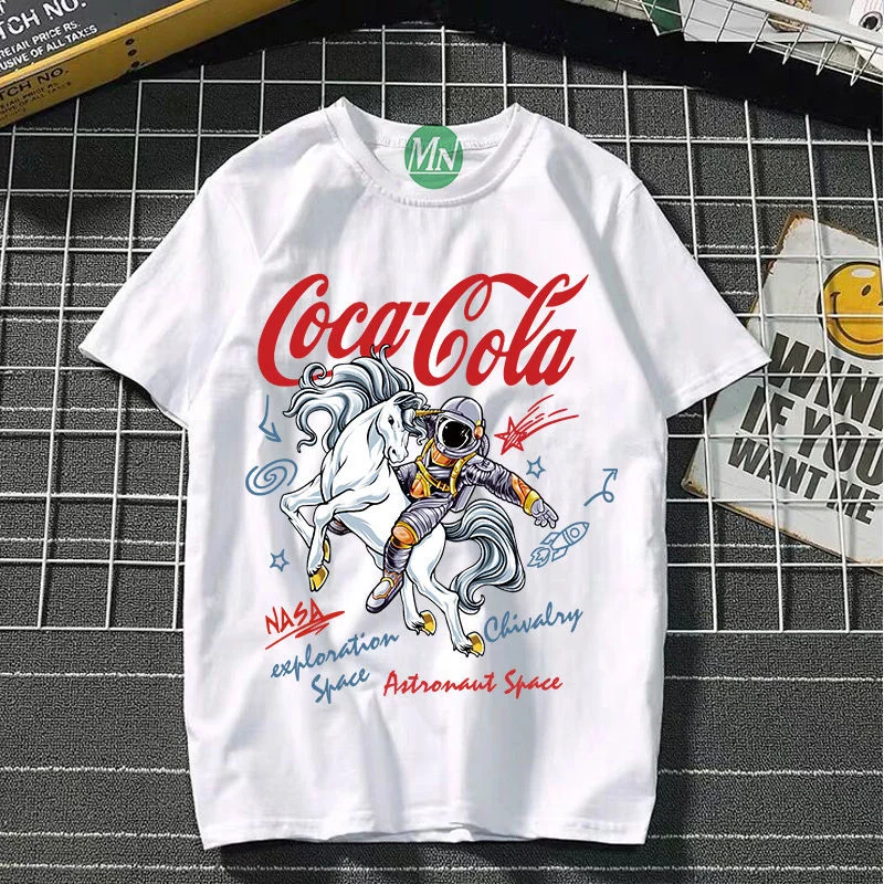 Co-brand Astronaut Creative Cartoon Short Sleeve White T-shirt 2022 New Summer Fashion Print Pattern Top Clothes Men Couples Y2k
Co-brand Astronaut Creative Cartoon Short Sleeve White T-shirt 2022 New Summer Fashion Print Pattern Top Clothes Men Couples Y2k