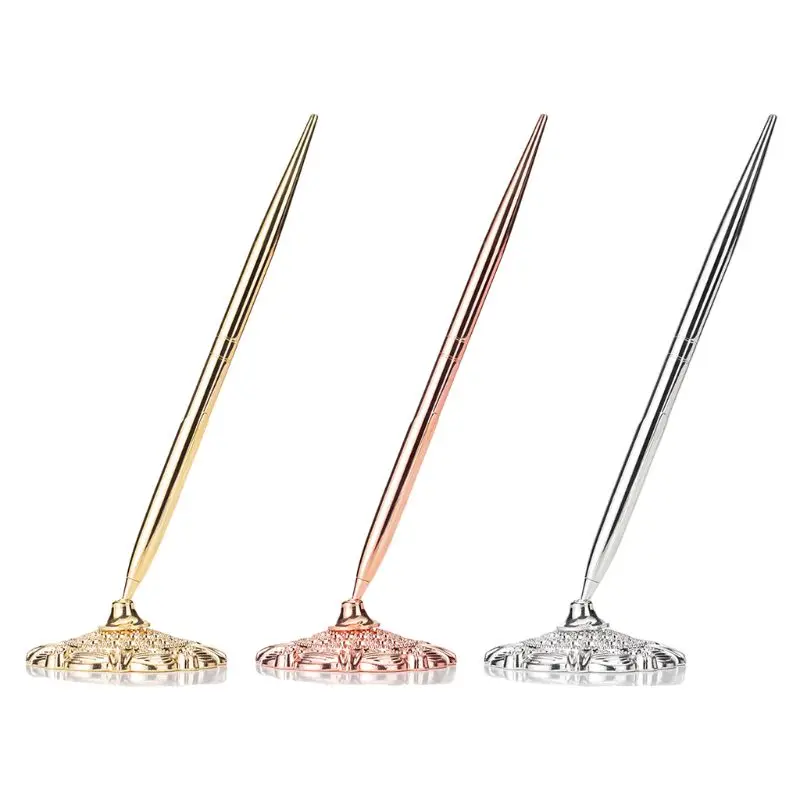 Retro Metal Ballpoint Pen Attached Base Stand Desk Office Counter Wedding Guest Sign Signature Pens Stationery
Retro Metal Ballpoint Pen Attached Base Stand Desk Office Counter Wedding Guest Sign Signature Pens Stationery