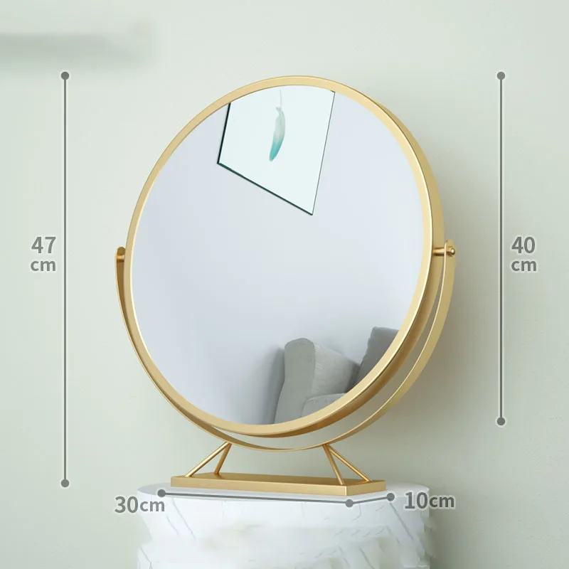 Gold Portable Metal Mirror Aesthetic Round Bedroom Small Girls Dressing Led Mirror Light Bath Toilet Tocador Room Acsesories
Gold Portable Metal Mirror Aesthetic Round Bedroom Small Girls Dressing Led Mirror Light Bath Toilet Tocador Room Acsesories