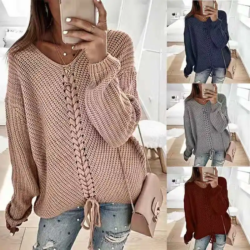 Зимний женский новый Однотонный свитер с вырезами, модный Повседневный пуловер с длинным рукавом в Корейском стиле, свитер с вырезами, зимняя одежда для женщин
Зимний женский новый Однотонный свитер с вырезами, модный Повседневный пуловер с длинным рукавом в Корейском стиле, свитер с вырезами, зимняя одежда для женщин