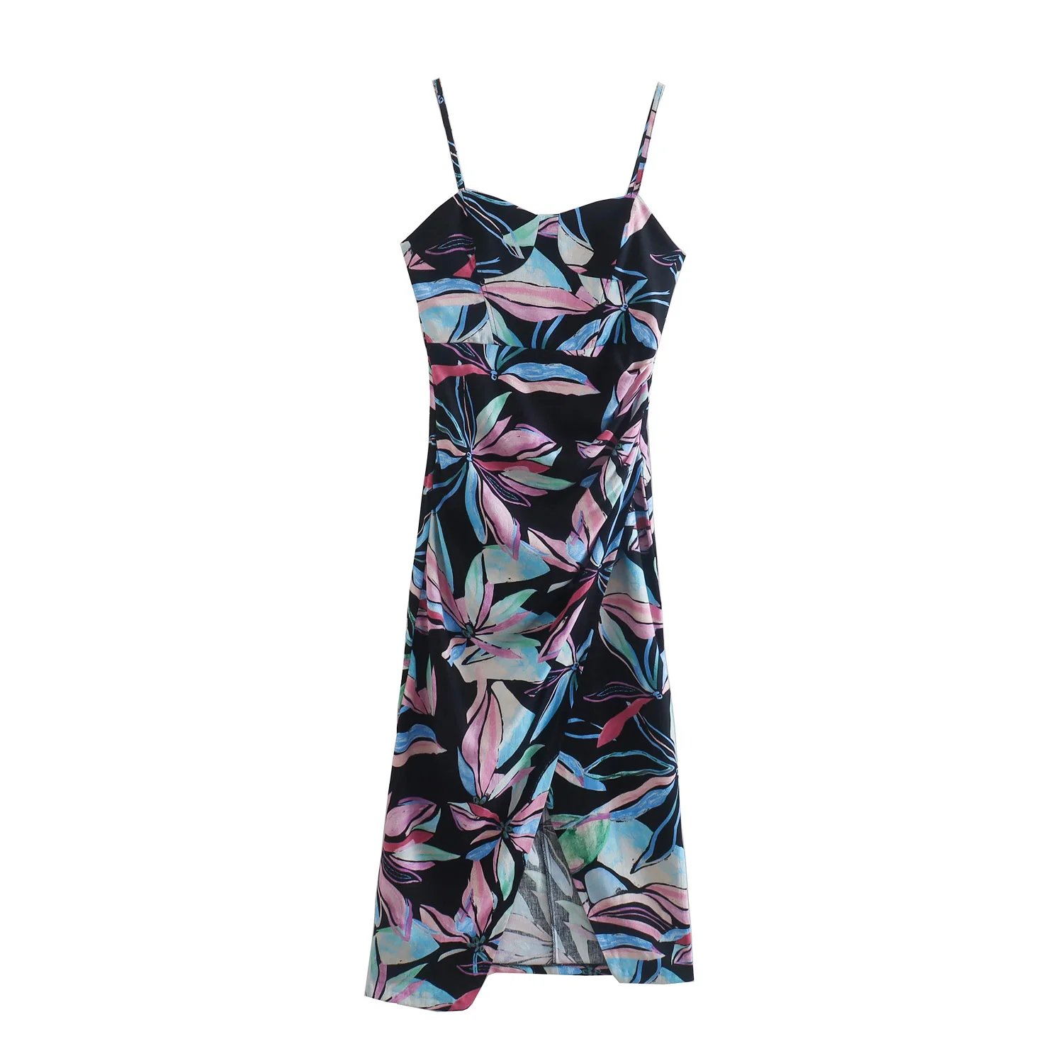 2022 Women Fashion Front Hollow Out Printed Satin Midi Dress Vintage Backless Zipper Thin Straps Female Dresses Vestidos
2022 Women Fashion Front Hollow Out Printed Satin Midi Dress Vintage Backless Zipper Thin Straps Female Dresses Vestidos