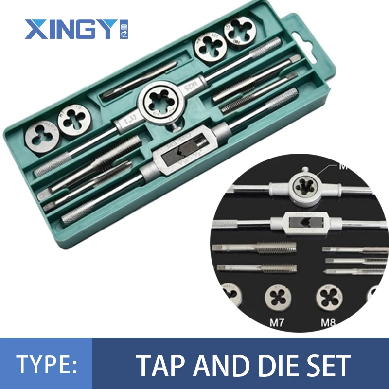 Wrench Hand Tap and Die Set Hand Spiral Point Straight Fluted Screw Traight Taper Reamer Alloy Metal Tools 12/20Pcs M3/M12
Wrench Hand Tap and Die Set Hand Spiral Point Straight Fluted Screw Traight Taper Reamer Alloy Metal Tools 12/20Pcs M3/M12