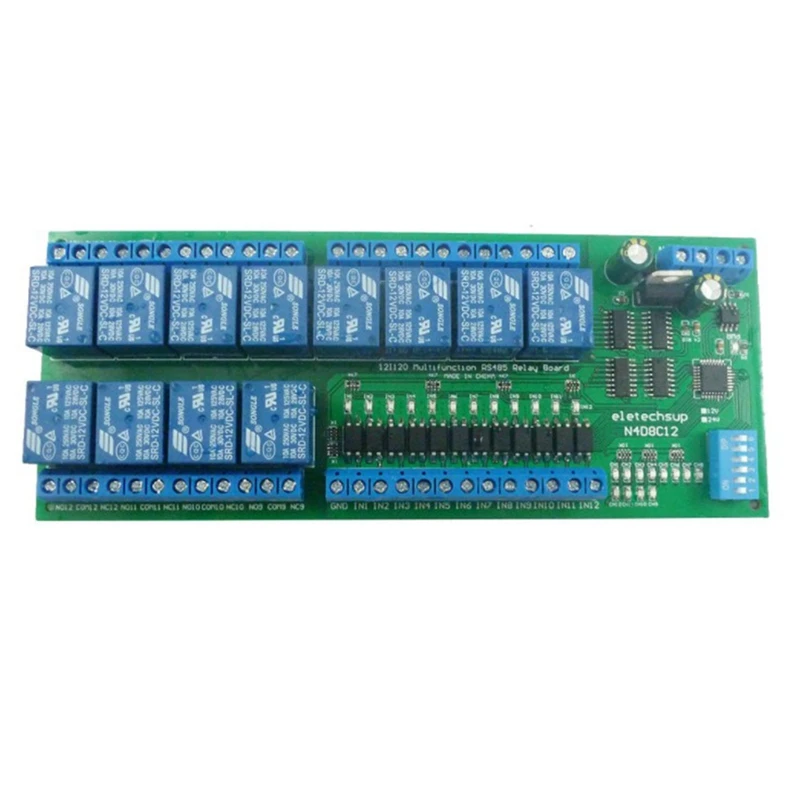 24V 12Ch Digital Input Output UART RS485 Relay Module Modbus RTU for PLC PTZ LED Motor Machine Control
24V 12Ch Digital Input Output UART RS485 Relay Module Modbus RTU for PLC PTZ LED Motor Machine Control