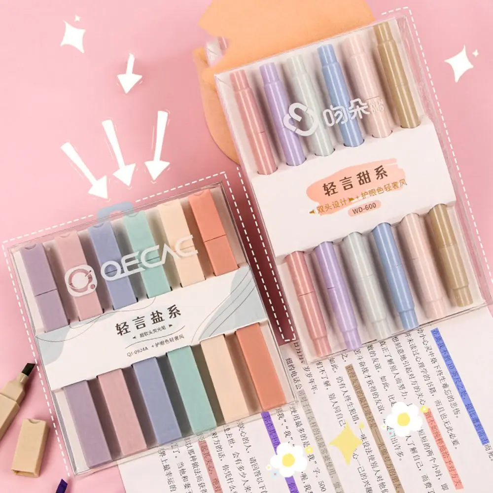6pcs/Set Colors Double-Headed Marker Textbook School Supplies Fluorescent Pen Highlighter Pens Stationery Note Marker
6pcs/Set Colors Double-Headed Marker Textbook School Supplies Fluorescent Pen Highlighter Pens Stationery Note Marker
