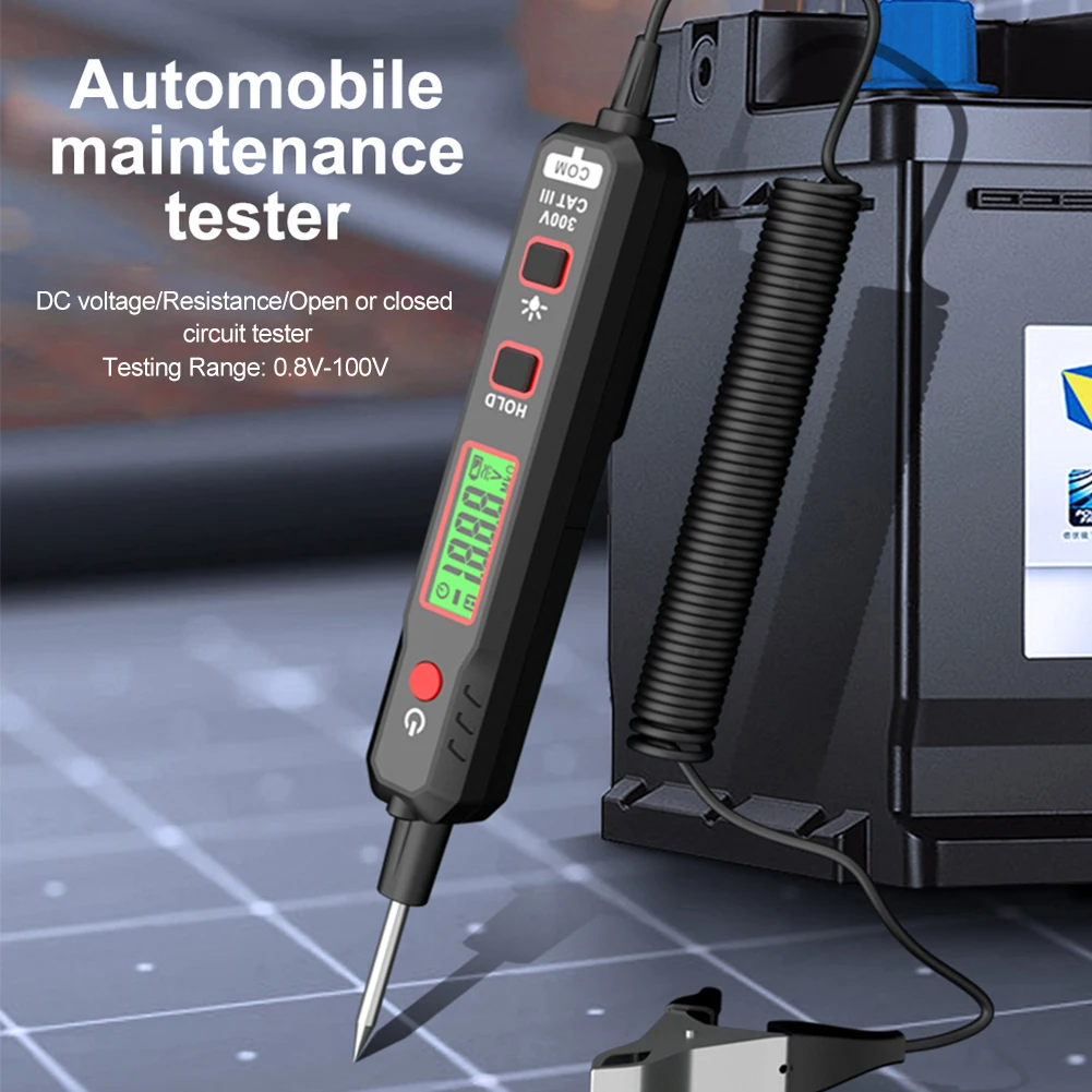 HT86 Car Circuit Tester Pen Auto Maintenance Circuit Tester LCD Digital Display with Backlight Flashlight Long Probe Car Repair
HT86 Car Circuit Tester Pen Auto Maintenance Circuit Tester LCD Digital Display with Backlight Flashlight Long Probe Car Repair