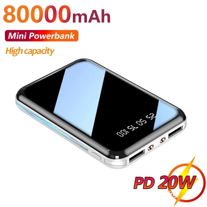 Mini Portable 80000mAh Power Bank PD 20W Oneway Fast Charging with Flashlight Digital Display For IPhone Xiaomi
Mini Portable 80000mAh Power Bank PD 20W Oneway Fast Charging with Flashlight Digital Display For IPhone Xiaomi