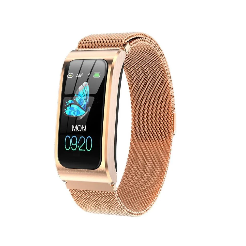 

Bracelet connecté AK12 pour femmes, étanche, moniteur de fréquence cardiaque, alarme, d'activité physique, natation, CE Genuine