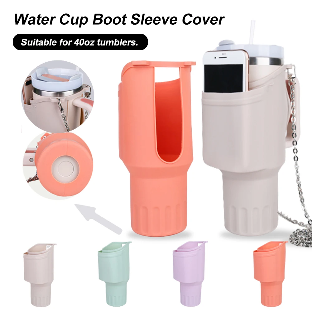 Water Cup Boot Sleeve Cover with Phone Holder Silicone Carrier for 40oz Tumbler with Shoulder Strap Scratch-Free Washable Cover
Water Cup Boot Sleeve Cover with Phone Holder Silicone Carrier for 40oz Tumbler with Shoulder Strap Scratch-Free Washable Cover