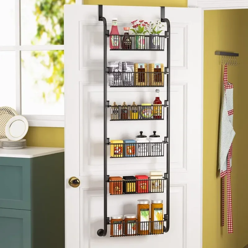 6-Tier Over The Door Pantry Organizer, Heavy-Duty Metal Pantry Door Organizer, Door Spice Rack Hanging Storage for Kitchen Pant
6-Tier Over The Door Pantry Organizer, Heavy-Duty Metal Pantry Door Organizer, Door Spice Rack Hanging Storage for Kitchen Pant