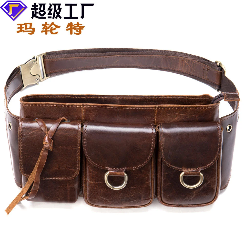 Leather Men's bag multi function leisure men's waist large capacity locomotive Single Shoulder Messenger Bag 8952
Leather Men's bag multi function leisure men's waist large capacity locomotive Single Shoulder Messenger Bag 8952