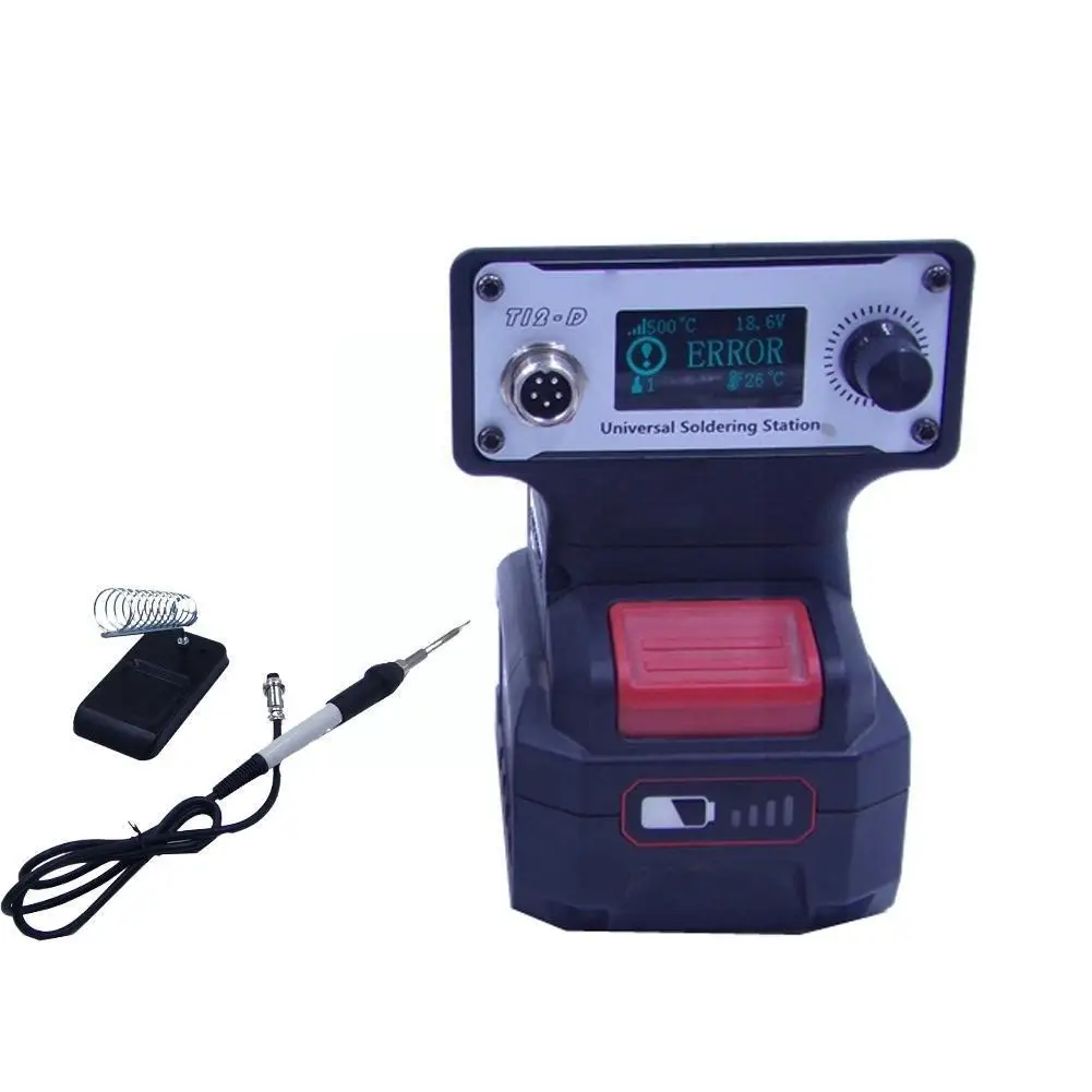 

Electric Soldering Iron Household Electric Welding Machine Nixie Tube/ LCD Screen Style for Makita 18V Battery T12 White Li A1G7