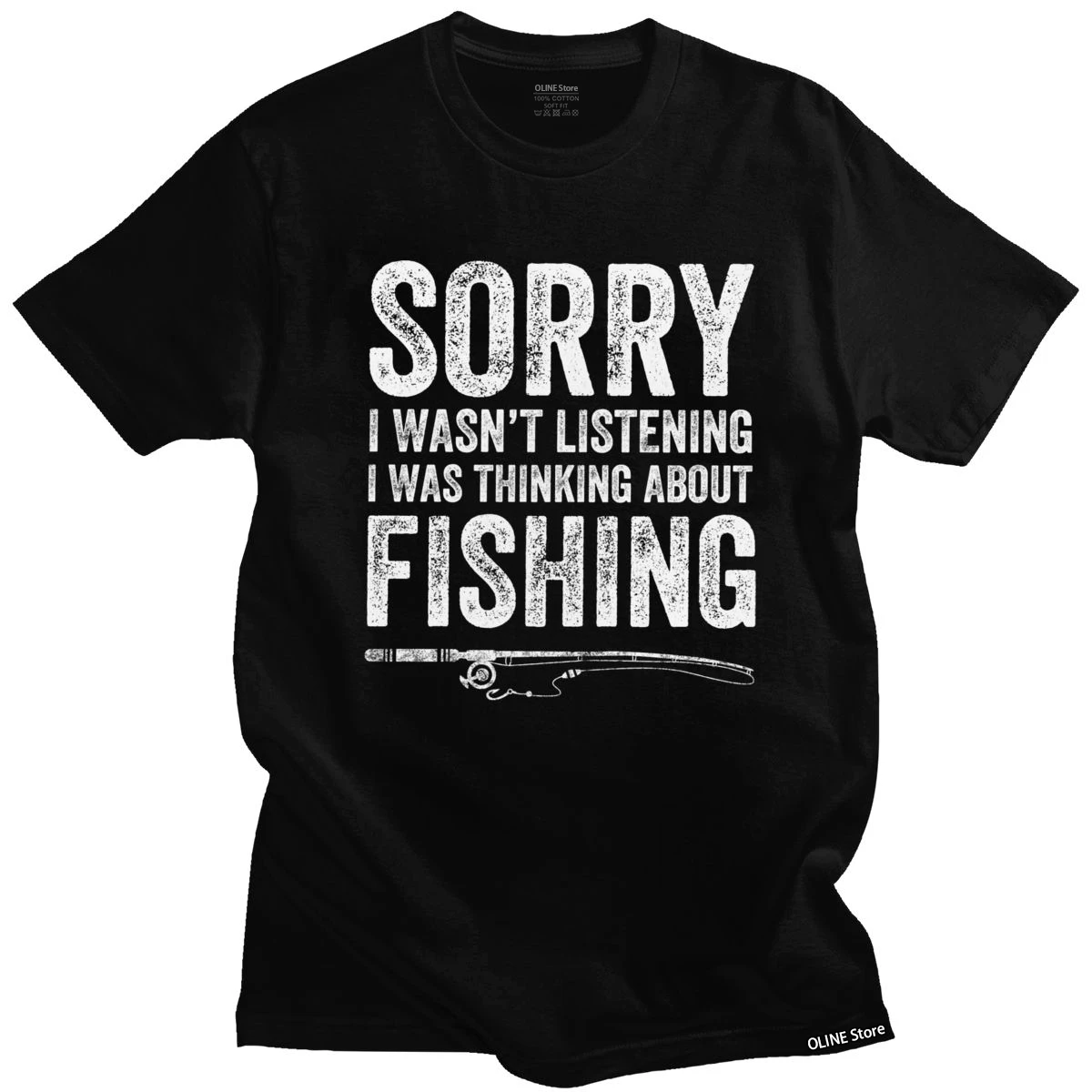 Sorry I Wasn't Listening I Was Thinking About Fishing T Shirt Man Pure Cotton Fisherman Tee Tops O-neck Short Sleeved T-shirt
Sorry I Wasn't Listening I Was Thinking About Fishing T Shirt Man Pure Cotton Fisherman Tee Tops O-neck Short Sleeved T-shirt