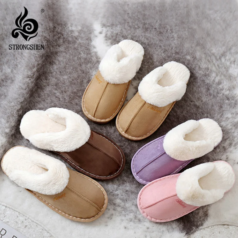 STRONGSHEN Winter Women Plush Cotton Slippers Women Fashion Warm Platform Casual Home Suede Fur Warm Slingback Flip Flops
STRONGSHEN Winter Women Plush Cotton Slippers Women Fashion Warm Platform Casual Home Suede Fur Warm Slingback Flip Flops