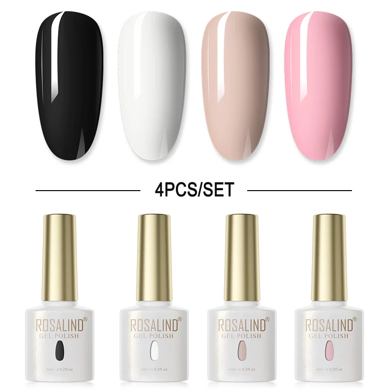 ROSALIND 4PCS/SET Gel Polish Set Popular Semi Permanent Soak Off Gel Varnish Need Base Top Coat Nails Art For Nail Gel Kit
ROSALIND 4PCS/SET Gel Polish Set Popular Semi Permanent Soak Off Gel Varnish Need Base Top Coat Nails Art For Nail Gel Kit