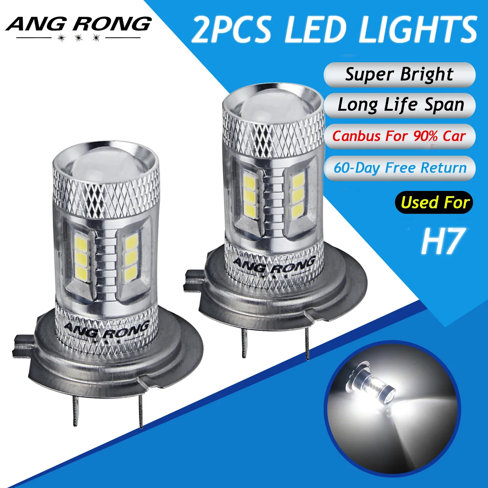 ANGRONG 2X H7 499 лампочка высокой мощности 15 Вт светодиодный передняя фара головного света 
ANGRONG 2X H7 499 лампочка высокой мощности 15 Вт светодиодный передняя фара головного света