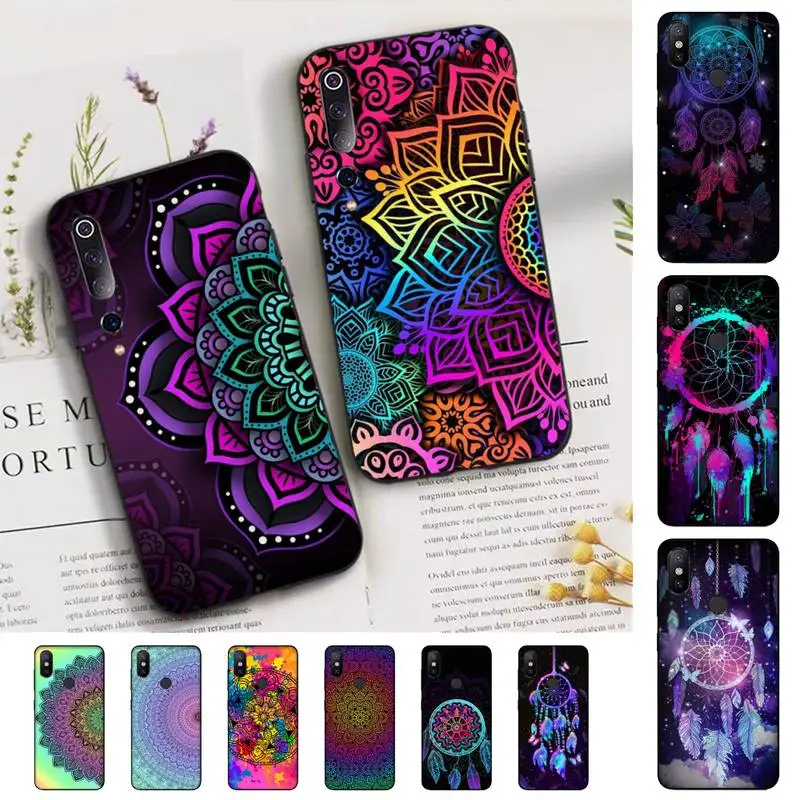 

Abstract Mandala Dreamcatcher Phone Case for Xiaomi mi 5 6 8 9 10 lite pro SE Mix 2s 3 F1 Max2 3