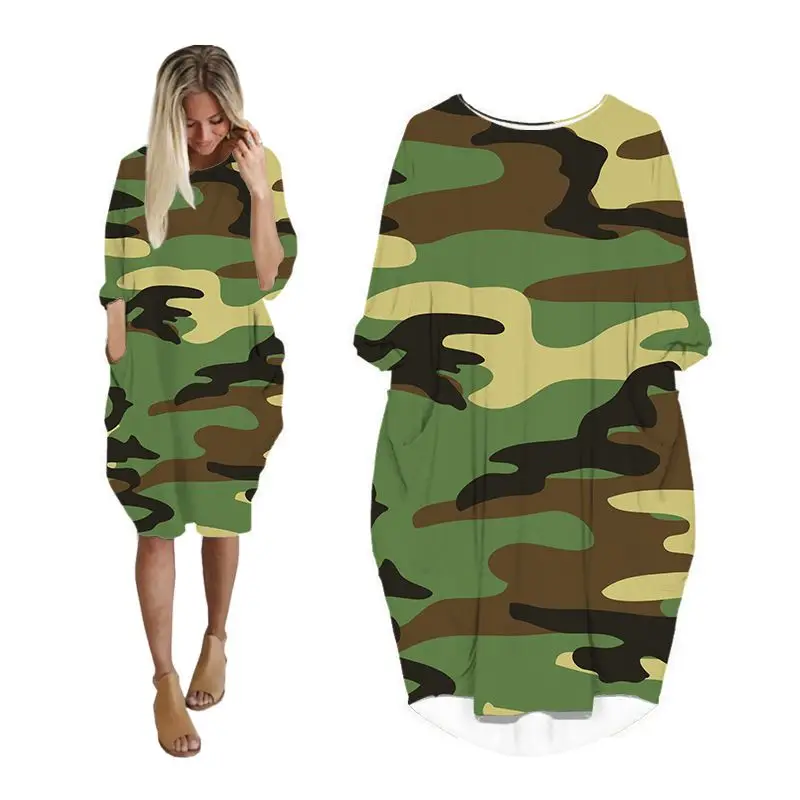 Платья женские камуфляжные с цветочным принтом, модная женская одежда больших размеров с длинным рукавом, уличная одежда, женская одежда большого размера, женское платье
Платья женские камуфляжные с цветочным принтом, модная женская одежда больших размеров с длинным рукавом, уличная одежда, женская одежда большого размера, женское платье
