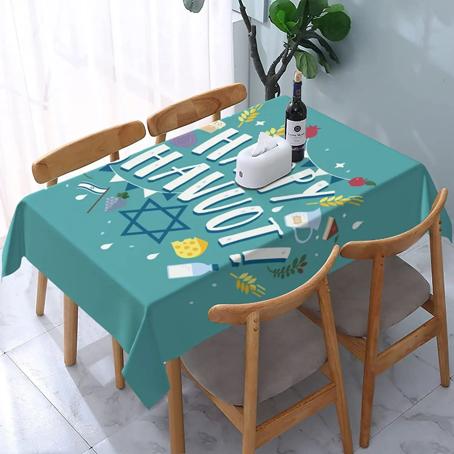 Happy Shavuot Jewish Holiday Washable Tablecloth Kitchen Dining Decorations Rectangle Waterproof Tablecloth for Tables Decor
Happy Shavuot Jewish Holiday Washable Tablecloth Kitchen Dining Decorations Rectangle Waterproof Tablecloth for Tables Decor