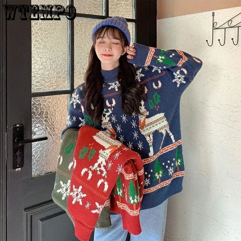 WTEMPO женский красный свитер с коротким высоким воротником Рождественская одежда утепленный зимний Свободный пуловер для студентов свитер оптовая продажа
WTEMPO женский красный свитер с коротким высоким воротником Рождественская одежда утепленный зимний Свободный пуловер для студентов свитер оптовая продажа