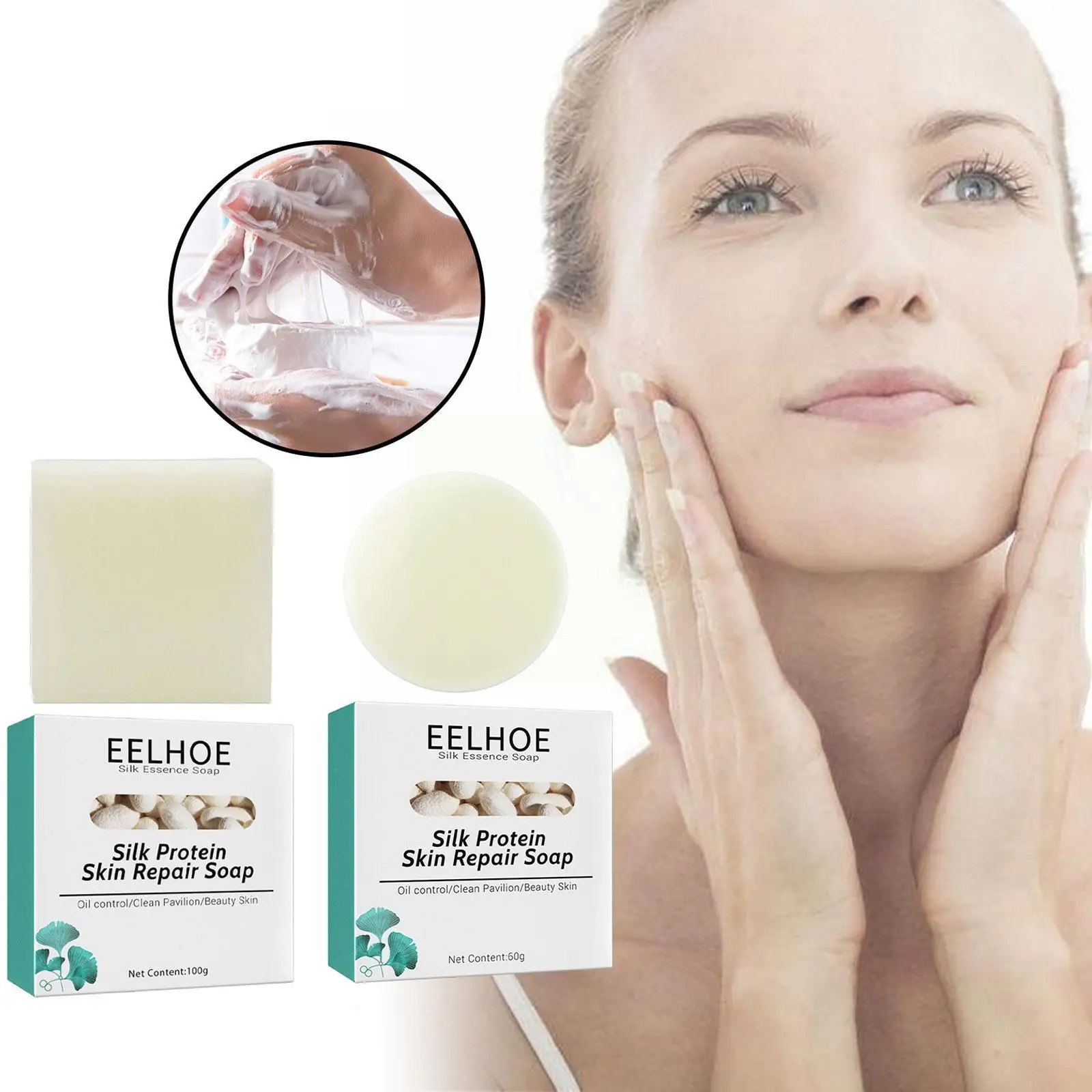 100g/60g Silk Protein Skin Repair Soap Natural Goat Milk Soap Handmade Skin Foam Cleansing Bar Wash Protein Care Bath Soap X4Z6
100g/60g Silk Protein Skin Repair Soap Natural Goat Milk Soap Handmade Skin Foam Cleansing Bar Wash Protein Care Bath Soap X4Z6
