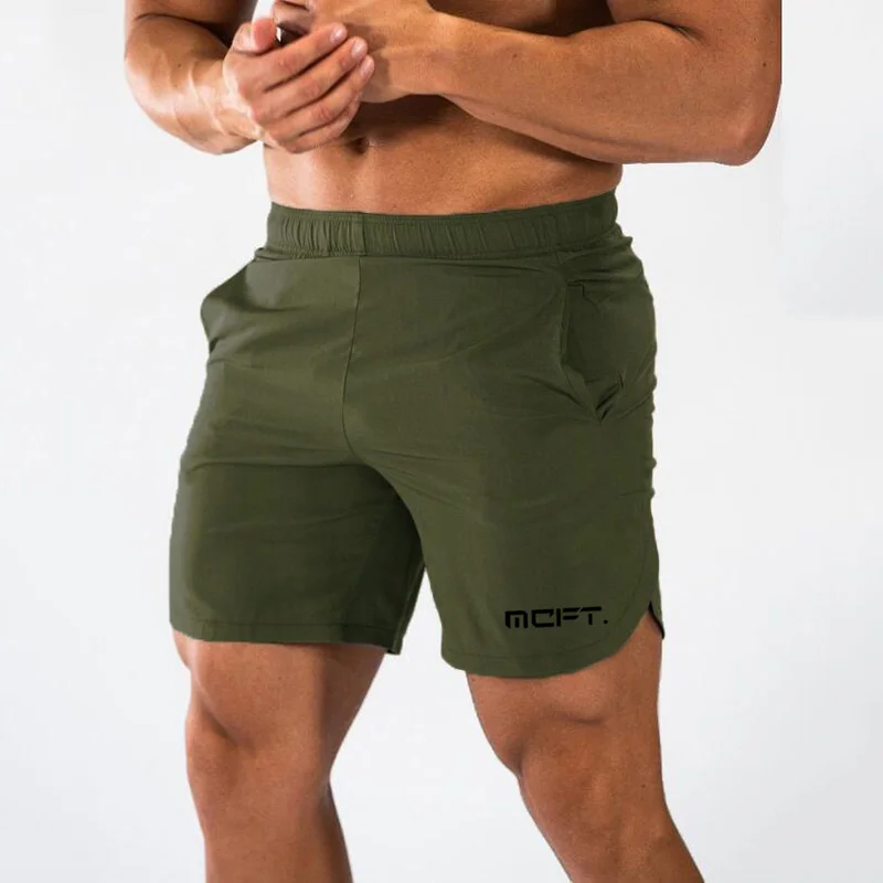 

Шорты мужские спортивные быстросохнущие, Дышащие Короткие штаны для тренировок в тренажерном зале, фитнеса, бодибилдинга, пляжная одежда, лето