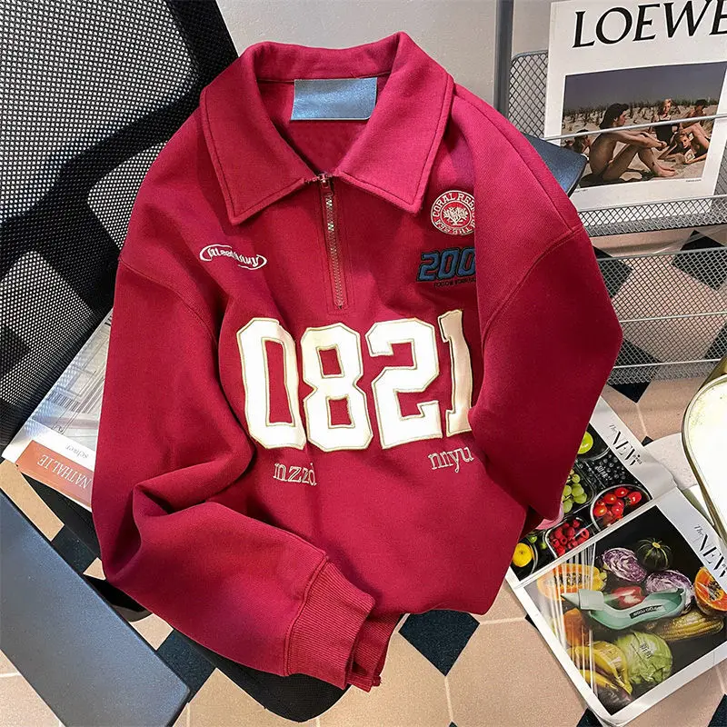 Embroidered letters POLO collar plush women's sweater 2022 autumn and winter new long-sleeved plush Hong Kong-style gothic top
Embroidered letters POLO collar plush women's sweater 2022 autumn and winter new long-sleeved plush Hong Kong-style gothic top