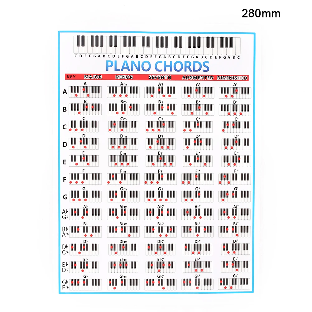 1x Piano Chord Poster 88 Key Piano Chord Practice Sticker Fingering Diagram Chart Poster For Beginner For Students Teaching
1x Piano Chord Poster 88 Key Piano Chord Practice Sticker Fingering Diagram Chart Poster For Beginner For Students Teaching