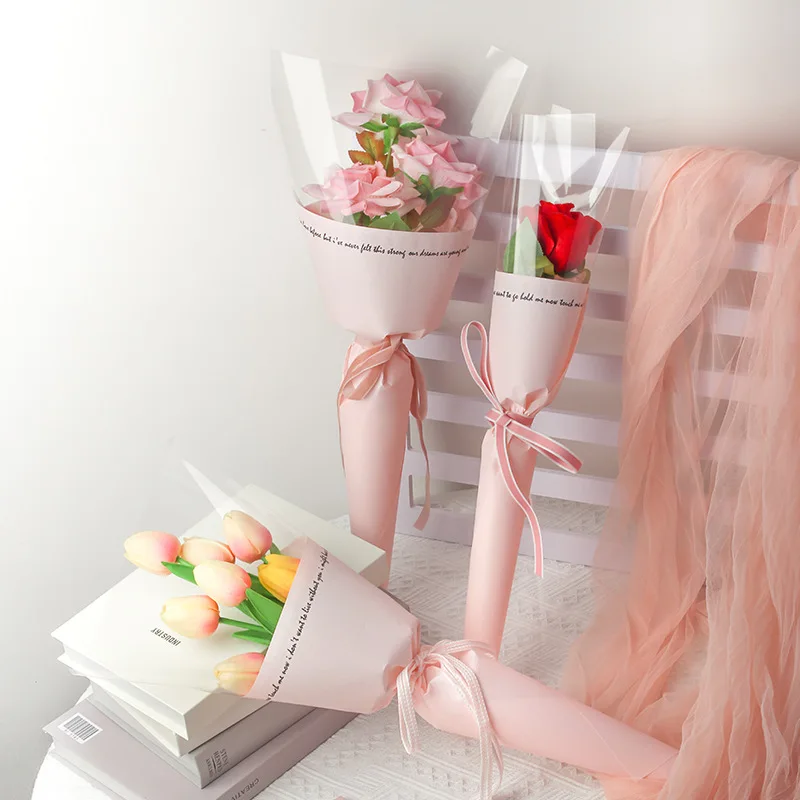 20pcs Transparency Wedding Rose Single Flower Bag Bouquet Wrapping Paper Plastic Opp Bag Valentine's Floral Packaging Materials
20pcs Transparency Wedding Rose Single Flower Bag Bouquet Wrapping Paper Plastic Opp Bag Valentine's Floral Packaging Materials