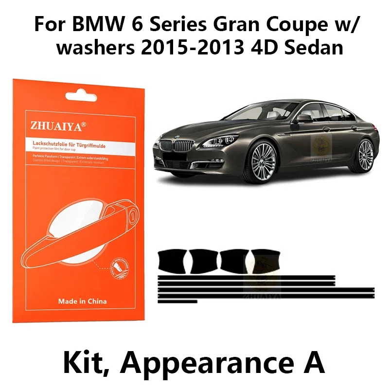 ZHUAIYA Door Edge Guards Door Handle Cup Paint Protection Film TPU PPF For BMW 6 Series Gran Coupe w/washers 2015-2013 4D Sedan
ZHUAIYA Door Edge Guards Door Handle Cup Paint Protection Film TPU PPF For BMW 6 Series Gran Coupe w/washers 2015-2013 4D Sedan