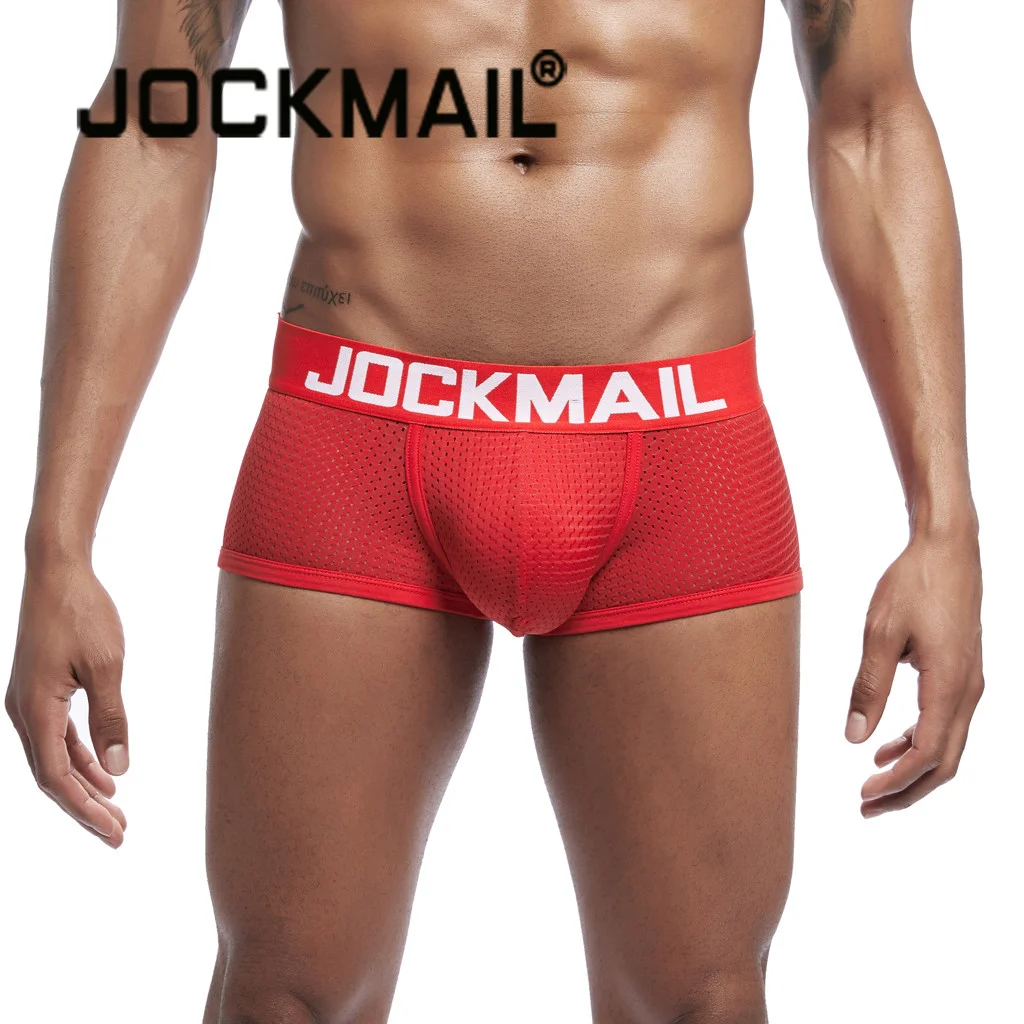 

Трусы-боксеры Jockmail мужские, пикантное нижнее белье, мягкие шорты в стиле пэчворк, брифы