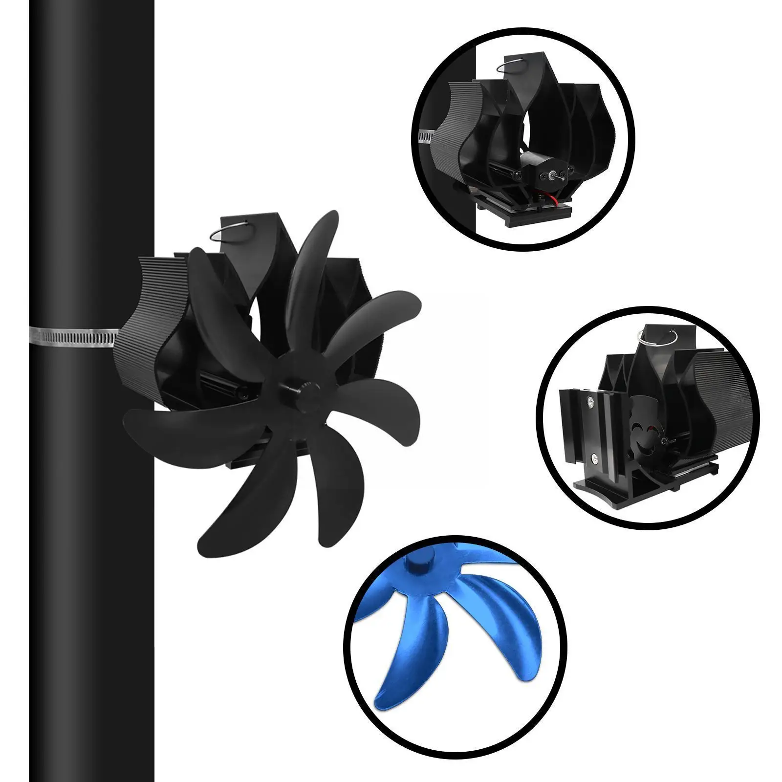 New Burner Fireplace Fan Fan Blade 7-Blade Fireplace Wood Burning Fan Heat Replacement Fan Fan Stove Stove Powered Wood O3I6 
New Burner Fireplace Fan Fan Blade 7-Blade Fireplace Wood Burning Fan Heat Replacement Fan Fan Stove Stove Powered Wood O3I6