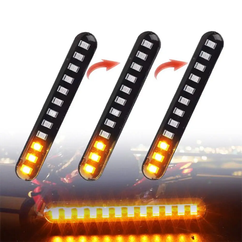 2Pcs 12 LED Moto Signal Lights Sequential Water Flowing Mini Strips Motorcycle Car Strips Led Turn Signal Lights Sticker
2Pcs 12 LED Moto Signal Lights Sequential Water Flowing Mini Strips Motorcycle Car Strips Led Turn Signal Lights Sticker
