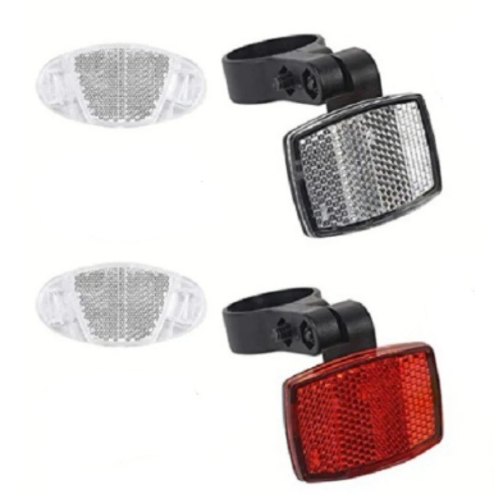 

Bicycle Front Rear Spokes Reflector Set Bike Warning Reflectors With Brackets ABS Night Riding Cycling Accessories Parts