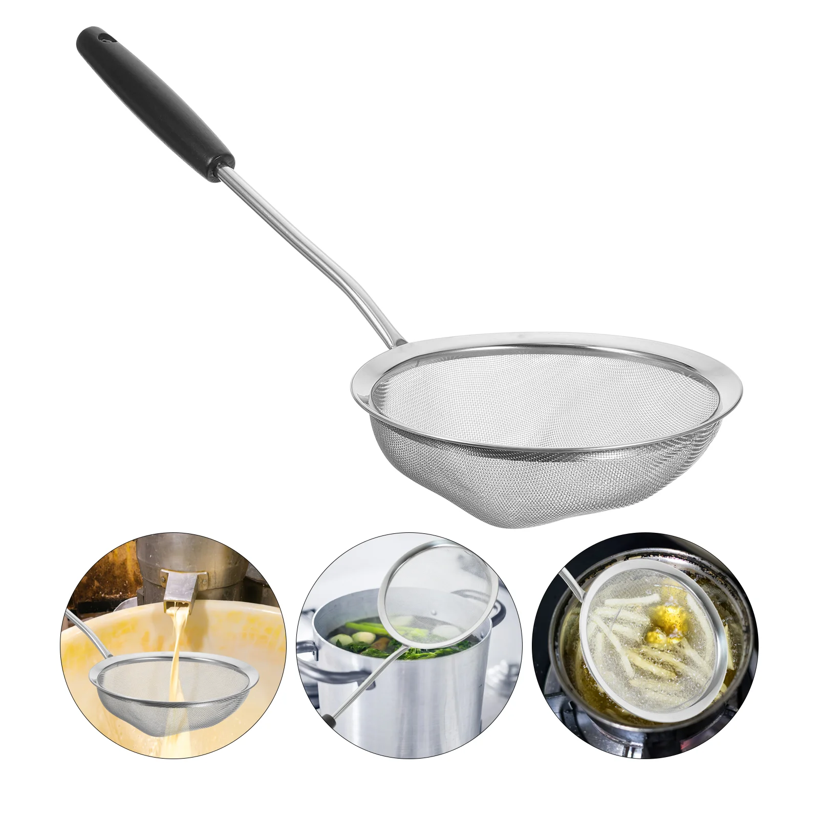 Stainless Steel Kitchen Utensil Food Strainer Colander Spoon Skimmer Ladle with Long Handle
Stainless Steel Kitchen Utensil Food Strainer Colander Spoon Skimmer Ladle with Long Handle