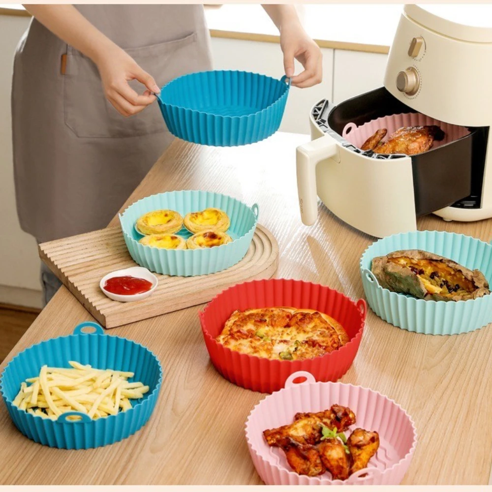 Air Fryers Oven Baking Tray Fried Chicken Basket Mat AirFryer Silicone Pot Round Replacemen Grill Pan Accessories
Air Fryers Oven Baking Tray Fried Chicken Basket Mat AirFryer Silicone Pot Round Replacemen Grill Pan Accessories
