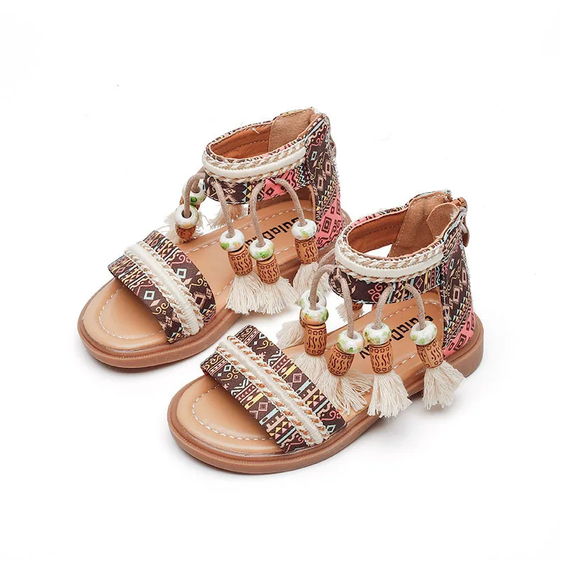 Ethnic Retro Children Casual Shoes Tassels 2023 Back Zipper Summer New Breathable Girls Sandals Kids Pattern Soft Beach Sandals
Ethnic Retro Children Casual Shoes Tassels 2023 Back Zipper Summer New Breathable Girls Sandals Kids Pattern Soft Beach Sandals