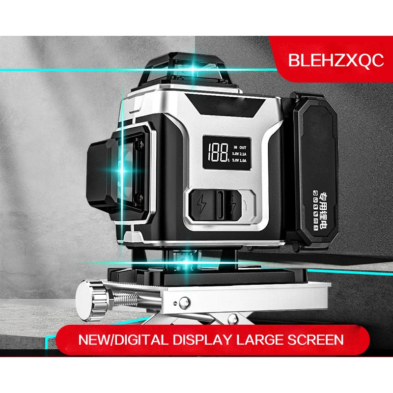 12/16 Line 3D/4D Blue Light Green Light Laser Level Digital Display Large Screen Highlight Automatic High Precision Level Tool
12/16 Line 3D/4D Blue Light Green Light Laser Level Digital Display Large Screen Highlight Automatic High Precision Level Tool