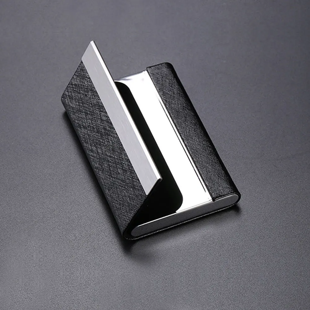 PU Leather Business Card Holder with Magnetic Buckle Slim Pocket Name Card Holder Stainless Steel Credit Card ID Case
PU Leather Business Card Holder with Magnetic Buckle Slim Pocket Name Card Holder Stainless Steel Credit Card ID Case