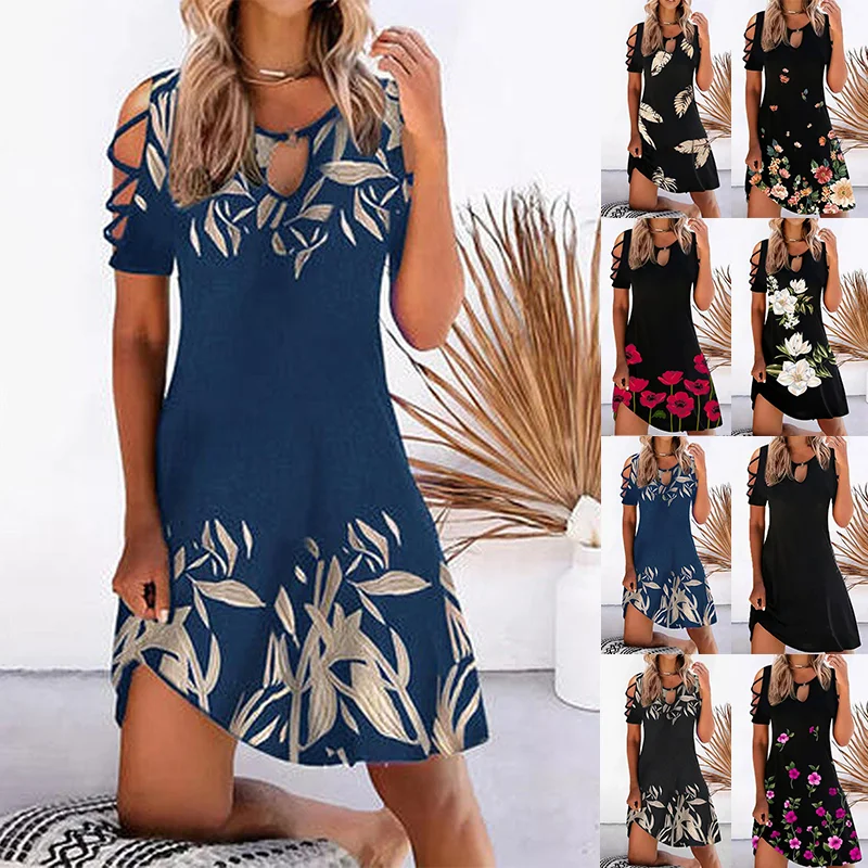 Women Floral Print Mini Dress Hollow Out Sexy Dress Casual Short Sleeve Hight Waist Dress for Women Party Dress
Women Floral Print Mini Dress Hollow Out Sexy Dress Casual Short Sleeve Hight Waist Dress for Women Party Dress