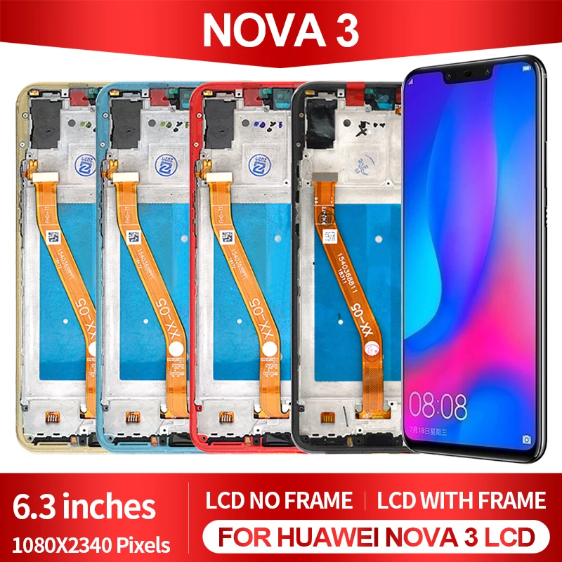 Новый сенсорный ЖК-экран 6 3 дюйма для Huawei Nova дигитайзер в сборе дисплей с рамкой