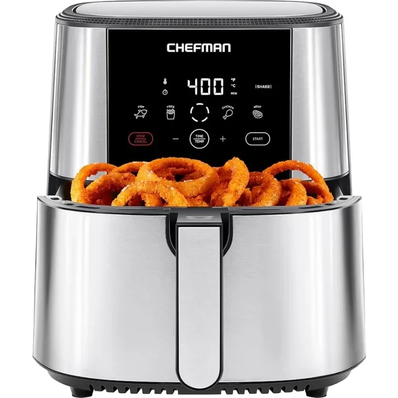 Chefman TurboFry® Touch Air Fryer, XL 8-Qt Family Size, One-Touch Digital Control Presets, French Fries, Chicken, Meat, Fish
Chefman TurboFry® Touch Air Fryer, XL 8-Qt Family Size, One-Touch Digital Control Presets, French Fries, Chicken, Meat, Fish