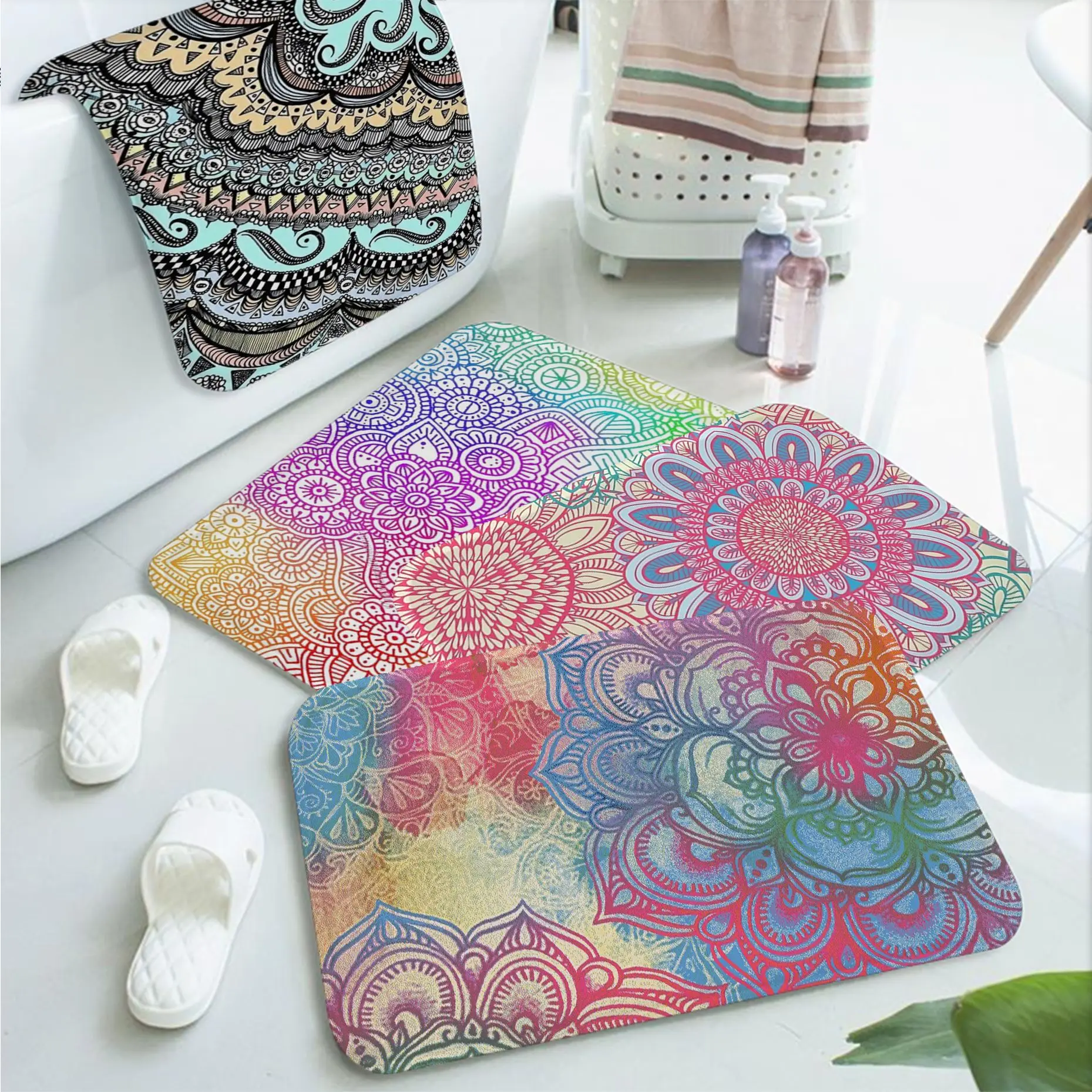 Mandala Flower Bathroom Mat Retro Multiple Choice Living Room Kitchen Rug Non-Slip Welcome Rug
Mandala Flower Bathroom Mat Retro Multiple Choice Living Room Kitchen Rug Non-Slip Welcome Rug