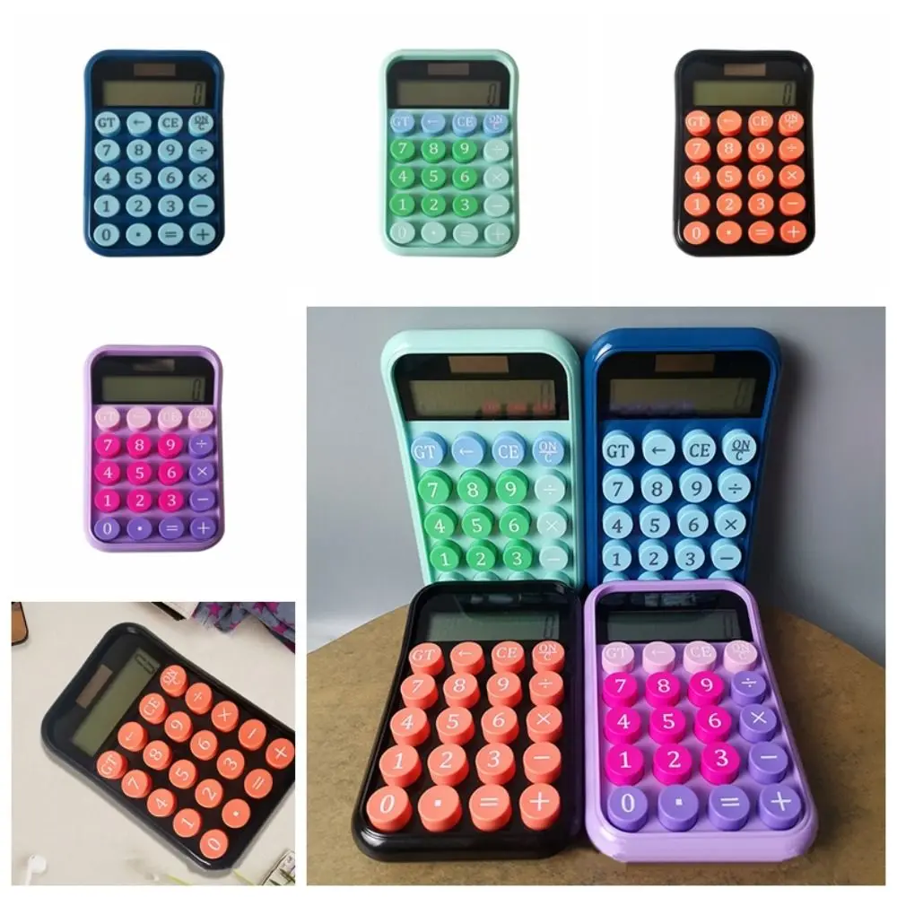 

1Pc Cartoon Candy Colour Silent Calculator Mechanical Keyboard Desktop Financial and Accounting Learning Calculator
