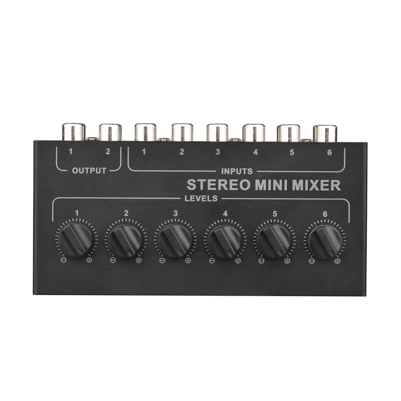 CX600 Mini Stereo 6 Channel Passive Mixer RCA Portable Audio Mixer 6 In 2 Out Stereo Distributor Volume Control
CX600 Mini Stereo 6 Channel Passive Mixer RCA Portable Audio Mixer 6 In 2 Out Stereo Distributor Volume Control