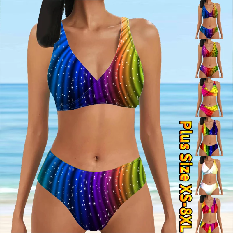 2023 Summer Mid Waist New Design Printed Bikini Set Two Piece Women's Swimwear Summer 2023 New Women's Sexy Beach Swimwear
2023 Summer Mid Waist New Design Printed Bikini Set Two Piece Women's Swimwear Summer 2023 New Women's Sexy Beach Swimwear