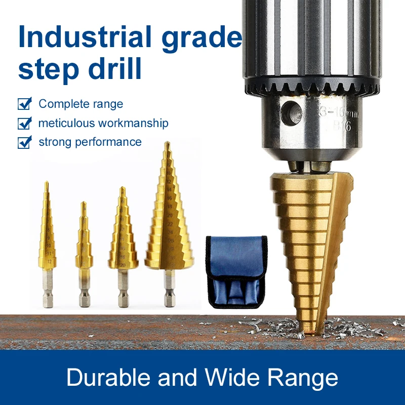 Step Drill Bit Sharpener For Metal Drills Bits Stage Multifunction Wood Set Woodworking Tools Of Stepped Drill Bit Conical Steps
Step Drill Bit Sharpener For Metal Drills Bits Stage Multifunction Wood Set Woodworking Tools Of Stepped Drill Bit Conical Steps