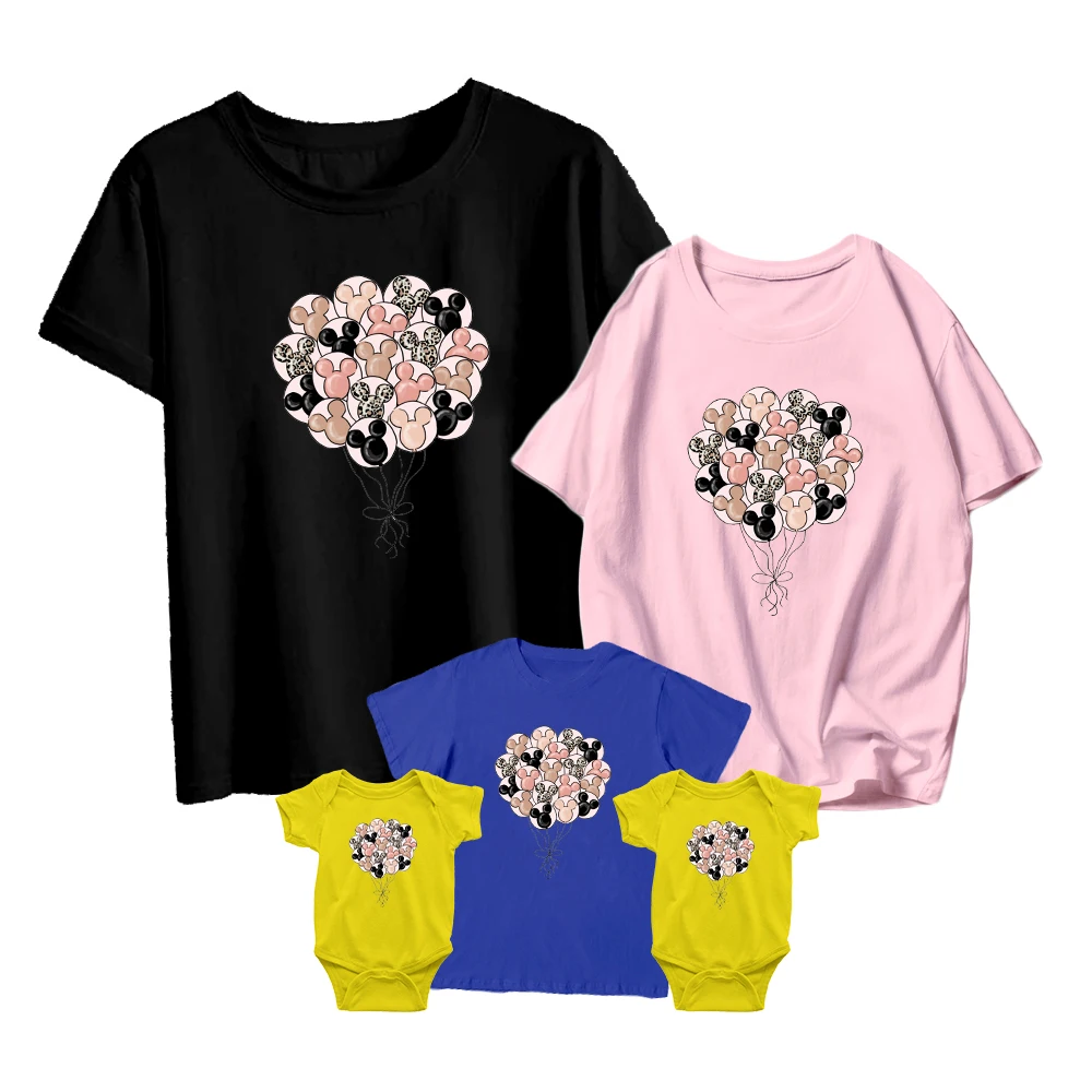T-Shirt New Mickey Head Balloon Baby Romper Disney Mickey Castle Kids Short Sleeve Family Match Unisex Adult Summer Casual
T-Shirt New Mickey Head Balloon Baby Romper Disney Mickey Castle Kids Short Sleeve Family Match Unisex Adult Summer Casual