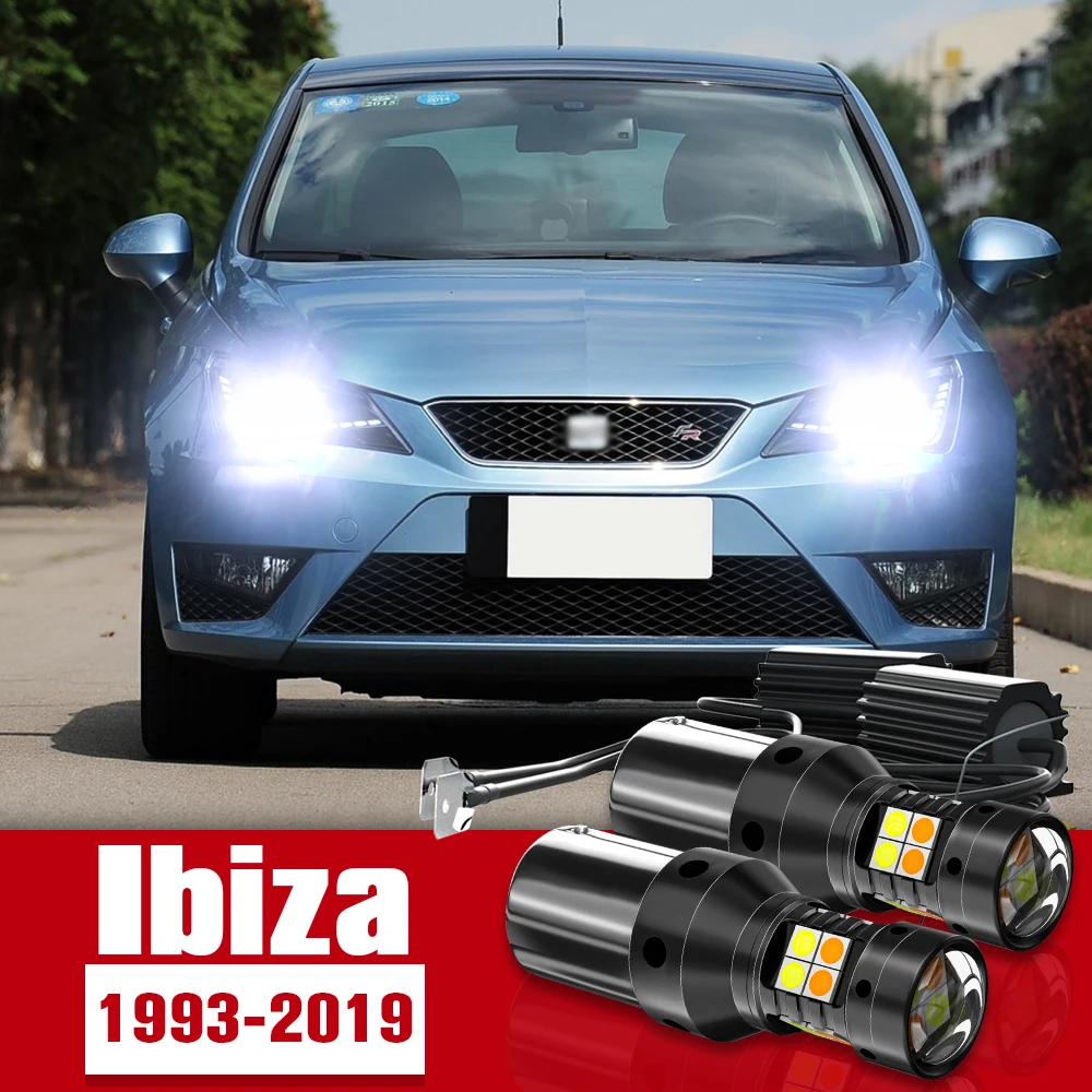 

2pcs Dual Mode Turn Signal+Daytime Running Light Accessories LED DRL For Seat Ibiza 1993-2019 MK2 6K MK3 6L MK4 6J 6P MK5 KJ